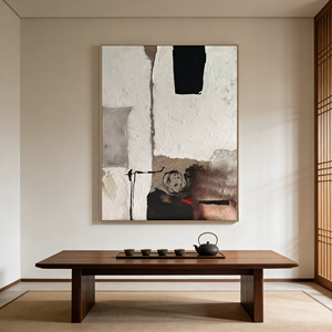 Arte Minimalista Creativa in Rilievo 3D Dipinta a Mano con Texture |   Scultura Astratta Personalizzata per Case di Design - Product Image 4