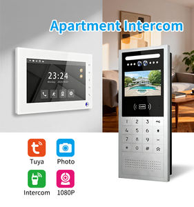 Système d'interphone vidéo 1V18POE, téléphones de porte contrôlés par Tuya, accès multi-appartements, interphone vidéo filaire TCP/IP pour la sécurité - Product Image 2