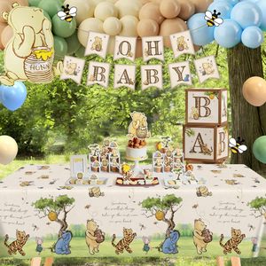 Decorazioni Classiche <span class=keywords><strong>Winnie</strong></span> <span class=keywords><strong>the</strong></span> <span class=keywords><strong>Pooh</strong></span> per Baby Shower, Arco di Palloncini Neutri, Striscione, Tovaglia, Cappello per Cupcake, per Bambino o Bambina - Product Image 3
