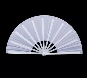 Ventilateur pliant à clapet de sublimation d'anniversaire <span class=keywords><strong>moderne</strong></span> de 10 pouces avec nervures en plastique poignée blanche/noire imprimée sur mesure pour bricolage décor à la maison - Product Image 2