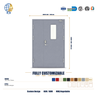 Porte de sécurité contemporaine en acier renforcé, gris clair, haute sécurité, pour bureau, usage intensif, fabrication sur mesure
