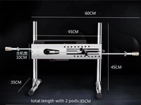 Control Remoto 2 en 1, Dildo Doble con Movimiento de Empuje Bidireccional, Masajeador Automático, Máquina Sexual Potente Unisex para Mujeres y Parejas