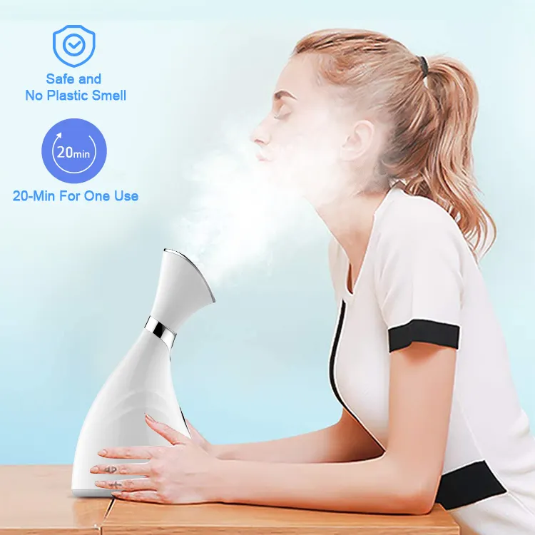 Promotion Steam Inhaler Sauna Stand Lamp Spa Streamer Face Black Professional Portable Nano Ionic Vapor Steamer Facial