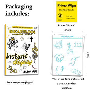 Tatuaje Temporal Semipermanente de Hierbas con Diseño de Fantasma y Dinosaurio, sin Agua, Duración de 7 Días, Arte Curativo, Venta al por Mayor - Product Image 4