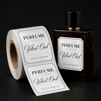 Étiquettes en PET argentées brossées mates de qualité supérieure, autocollantes, imperméables, pour l'emballage de flacons de soins de la peau et de parfums de luxe