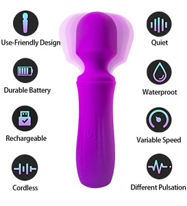 Vibratore Dildo Ricaricabile USB, Bacchetta Magica AV <span class=keywords><strong>per</strong></span> Stimolazione Clitoridea e Punto G, Massaggiatore <span class=keywords><strong>per</strong></span> Benessere Sessuale, Giocattoli Erotici <span class=keywords><strong>per</strong></span> Adulti <span class=keywords><strong>per</strong></span> Donne - Product Image 4