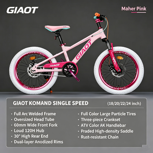 Bicicleta de Montaña GIAOT de Una Velocidad y Multivelocidad para Niños, de 18-26 Pulgadas, Colorida, para Niños y Niñas, para Paseos al Aire Libre - Product Image 1