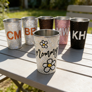 Gobelet de camping en acier inoxydable UV 500 ml, changeant de couleur à froid, empilable, finition brossée, logo personnalisé, fournisseur en gros, strass - Product Image 1