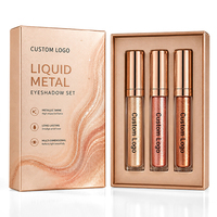 Base de fard à paupières liquide personnalisée OEM sans cruauté animale, base de fard à paupières scintillante à marque privée, ensemble de fards à paupières