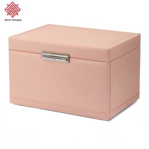 Baoren Fabricant De Luxe Trois Couches PU Bijoux Bracelets Boucles D'oreilles Affichage Boîtes De Rangement En Gros Bijoux Organisateur Boîte - Product Image 3