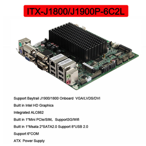 Limyee ใหม่ Intel J1900 J1800 Quad Core 6 * COM DDR3นาโนพลังงานต่ำ <span class=keywords><strong>ITX</strong></span> สี่หน่วยความจำช่องเมนบอร์ดคอมพิวเตอร์ตั้งโต๊ะอุตสาหกรรมที่ไม่มีพัดลม - Product Image 1