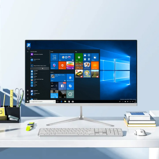 24 Inch All-In-One SSD Desktop Computer LCD Display for Office Work Business Gaming