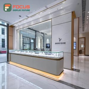 Custom Jewelry Store Display System Wood <b>Frame</b> Brand Store Showcase Cabinet - Product Image 3