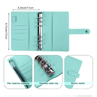Carnet de notes rechargeable en cuir PU rigide A5/A6, organisateur de budget personnalisé, avec stylo inclus, vente en gros