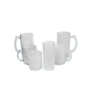 Venta al por Mayor de Productos Ecológicos y Sostenibles, Jarra de Cerveza Esmerilada de 16 oz, Vaso para Agua, Frasco de Vidrio Sublimable con Asa - Product Image 1