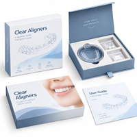 Boîte cadeau magnétique recyclable personnalisée pour appareil orthodontique, boîte d'emballage pour aligneur dentaire invisible, boîte pour aligneurs transparents