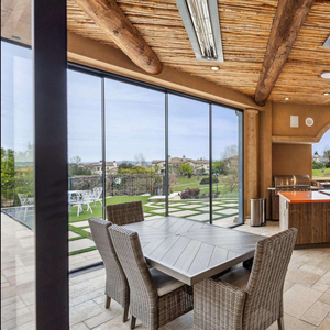 2025 lussuosa Villa padronale porte in <span class=keywords><strong>vetro</strong></span> temperato allettante Loggia terrazze balcone sottile porta scorrevole - Product Image 3