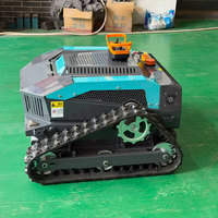 Tondeuse à gazon télécommandée à chargement automatique 45 °   Débroussailleuse pour pentes de fermes, vergers et terrains en pente