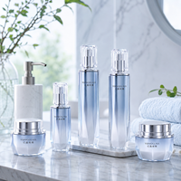Bouteilles à pompe cosmétiques professionnelles en verre, pots ronds 30g 50g 40ml 100ml 120ml, pulvérisation, sérigraphie, fournisseur OEM ODM