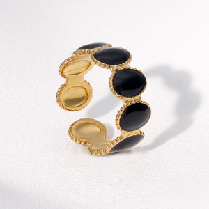 Bague en acier titane best-seller transfrontalier, style INS, tendance et luxe léger, ouverture réglable en acier inoxydable - Product Image 4