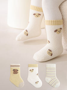 Xiangyi <span class=keywords><strong>Calcetines</strong></span> De <span class=keywords><strong>Nina</strong></span> Kids Warm Calf Bulk Sock Toddler Thickened Fleece Infant Baby <span class=keywords><strong>Calcetines</strong></span> Set - Product Image 2