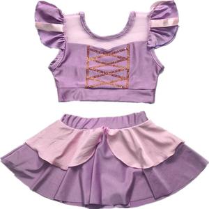 Disfraz de Princesa <span class=keywords><strong>Rapunzel</strong></span> con Trenza Morada: Top con Volantes + Falda de Varias Capas para Niñas - Product Image 6