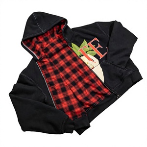 Sudadera con Capucha Negra para Hombre, Corte Regular, 100% Algodón, Estampada, con Cierre y Bolsillo Frontal, Informal, de Invierno, Servicio OEM - Product Image 5
