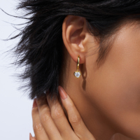 Boucles d'oreilles pendantes en argent sterling 925 avec moissanite taille cœur pour femme, couleur D, moissanite VVS1, boucles d'oreilles à breloques en diamant