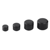 Envase de Gel para uñas de 5g, 15g, 20g, 30g, 50g, tarros cosméticos de PP, tarro elegante de doble pared, tarros de plástico negro mate con tapas