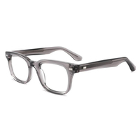 Montures de lunettes de créateur épaisses bleues romantiques, légères, anti-lumière bleue, en acétate premium, montures optiques carrées pour femmes