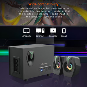 Haut-parleur de jeu pour ordinateur JERTECH SBK-8090 de haute qualité avec fil, mode <span class=keywords><strong>Bluetooth</strong></span> TF, éclairage RGB 10W, caisson de basses, en vente - Product Image 3