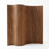 Panneau acoustique flexible en bois à lattes personnalisable, panneau mural acoustique à lattes, panneaux acoustiques en bois à lattes PET insonorisants pour la conception commerciale