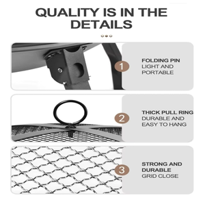 Brasero pliable en fer |   Sac de transport portable en acier pour <span class=keywords><strong>foyer</strong></span> <span class=keywords><strong>extérieur</strong></span>, avec <span class=keywords><strong>pare</strong></span>-<span class=keywords><strong>étincelle</strong></span>s, pique-<span class=keywords><strong>foyer</strong></span>, barbecue, support à bûches, marque EJ, pour 2-3 personnes - Product Image 6