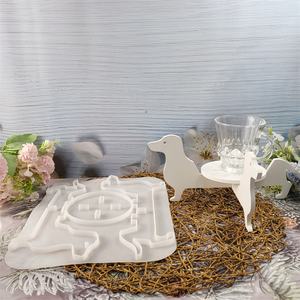 Moules de coulée en résine faits à la main pour bricolage ornements décoratifs Ins Style Silicone petit chien étagère de rangement moule X0385 - Product Image 5