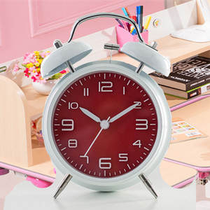 Alarm Clock Metal 4 Inch Quartz Silent Night Light Back To School Desk Clock - Product Image 1
