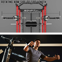 Rak Latihan Fungsional Eonfit E5 Foldable Smith Machine dengan Kabel Crossover, Pivot Arms, Leg Press, dan Lat Pull Down dari Baja Alloy
