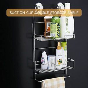 Étagère Murale de Rangement en Acier Inoxydable 304 pour Toilettes et Salle de Bain, <span class=keywords><strong>Sans</strong></span> Perçage, pour Cuisine - Product Image 3