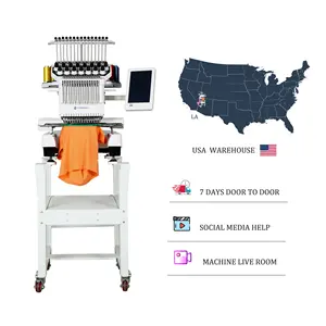 Promaker Bro Thers Door To Door 1 Head Multi Needle Single Head T Shirt Computerized Embroidery Machine Single Head Mini Hat