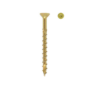 Simpson Strong-Tie VBU-Pro 4x Tornillos de aglomerado de zinc amarillo de rosca parcial (200 uds) - Product Image 1