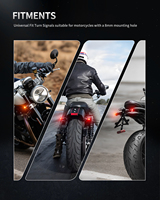 Lámpara Indicadora de Motocicleta de 12 V CC, Luz LED Delantera y Trasera para Motocicletas Universales con Orificio de Montaje de 8 mm