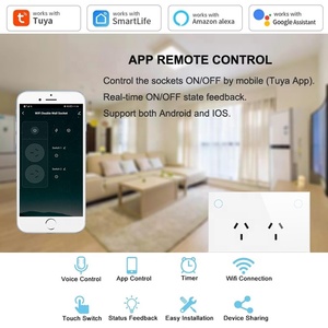Tuya thông minh Úc tiêu chuẩn <span class=keywords><strong>RCM</strong></span> cảm ứng Ổ cắm thông minh ZigBee đôi GPO làm việc với Alexa và Google nhà - Product Image 4