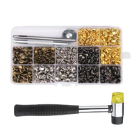 Kit de rivets de cuir et d'outils en métal, ensemble complet, meilleures ventes,