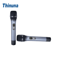 Thinuna UR-232A 4 options d'émetteur (portable/Lavalier/casque/guitare) Système de microphone sans fil UHF True Diversity avec IR