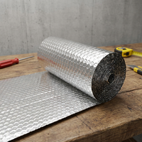 Rouleau d'isolation thermique réfléchissant en feuille double bulle 6/8 mm, barrière radiante pour bâtiments métalliques