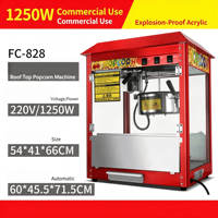 Machine à Popcorn Commerciale Électrique en Acier Inoxydable Grande Capacité pour Cinéma et Concession