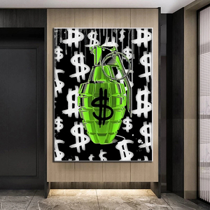 Quadro su Tela con Graffiti Artistici, Simbolo del Dollaro, Arte Murale, <span class=keywords><strong>Poster</strong></span> di Strada e Stampe, Decorazione Moderna per <span class=keywords><strong>Soggiorno</strong></span>, Immagini da <span class=keywords><strong>Parete</strong></span> - Product Image 5