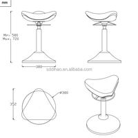 Tabouret ergonomique à bascule, vente en gros, directement de l'usine, pour poste de travail assis-debout