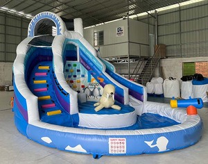 Nouveau design Animaux Maison de rebond Château Gonflable <span class=keywords><strong>Toboggan</strong></span> <span class=keywords><strong>Aqua</strong></span> Park Châteaux sautants <span class=keywords><strong>Toboggan</strong></span> gonflable pour fête d'enfants - Product Image 2