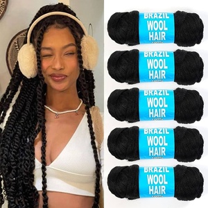 <span class=keywords><strong>Laine</strong></span> brésilienne pour tresses, <span class=keywords><strong>cheveux</strong></span> à tresser avec fil pour tresses africaines au crochet, torsades sénégalaises, box braids - Product Image 1