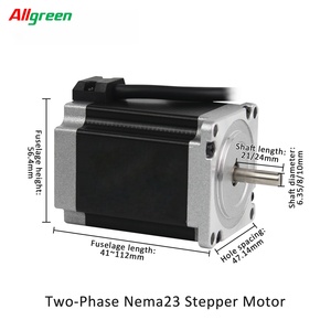 ชุดควบคุมมอเตอร์สเต็ปเปอร์ Allgreen DC24V~50V 2.5/3/4A แรงบิด 0.6/1/1.5/2/2.2/2.6/3 นิวตันเมตร 2 เฟส Nema23 แบบวงเปิด - Product Image 4